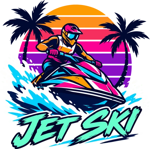Jetskizés naplementében