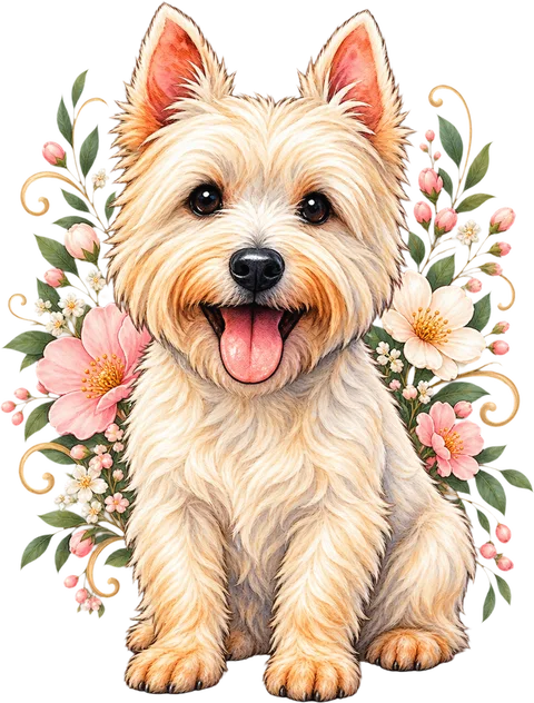 Virágos westie