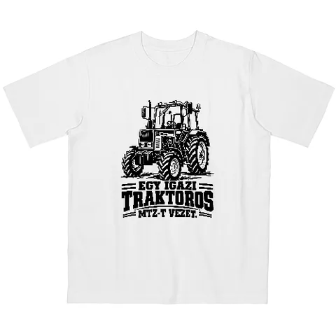 Egy igazi traktoros MTZ-t vezet