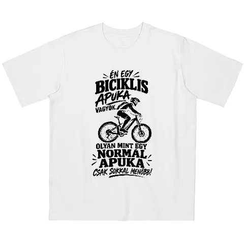 Menő biciklis apuka