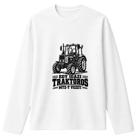 Egy igazi traktoros MTZ-t vezet
