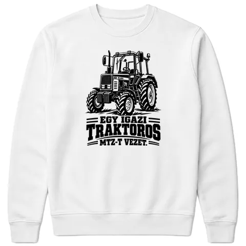 Egy igazi traktoros MTZ-t vezet